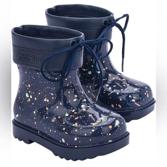 Mini Melissa kids water resistant rain comfy boot size 2 new - Picture 1 of 9